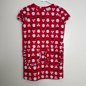 Hanna Andersson Girls Red Novelty Pear Fruit Print Short‎ Sleeve Cotton Dress 8